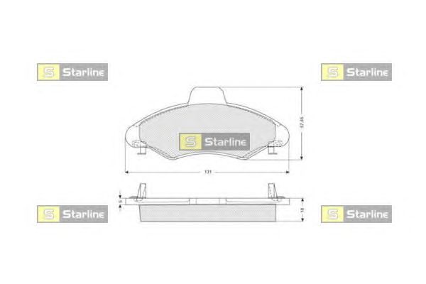 Тормозные колодки STARLINE BD S038