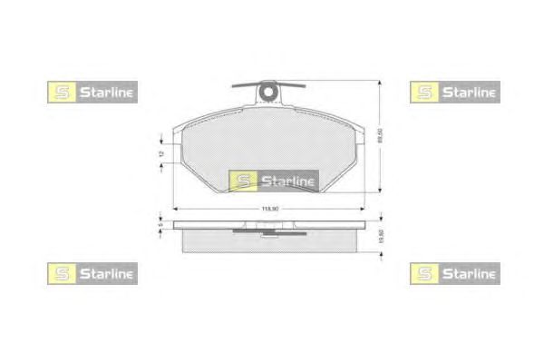 Тормозные колодки STARLINE BD S052