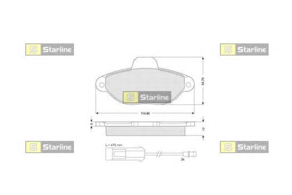 Тормозные колодки STARLINE BD S057