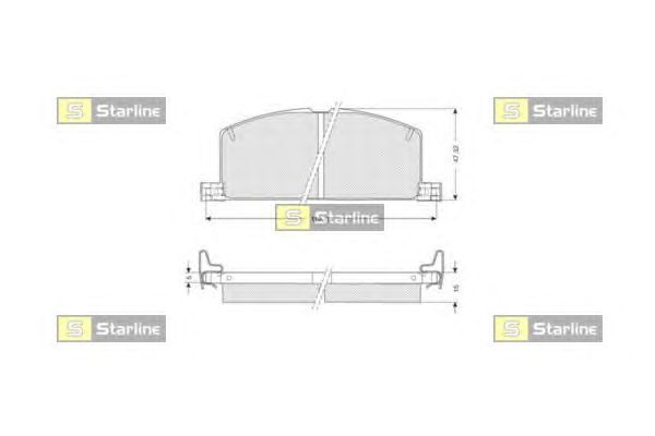 Гальмівні колодки STARLINE BD S090