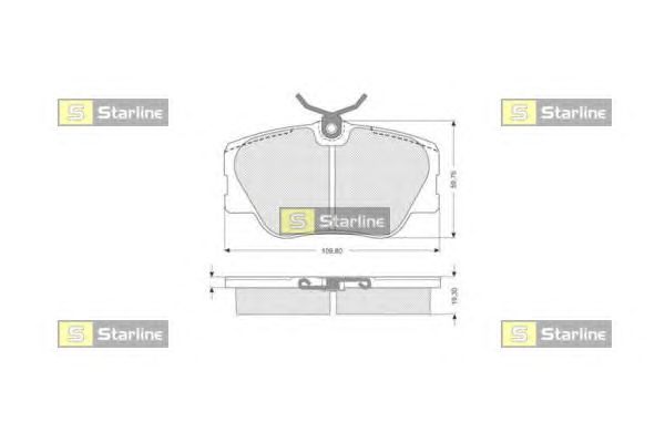 Тормозные колодки STARLINE BD S104
