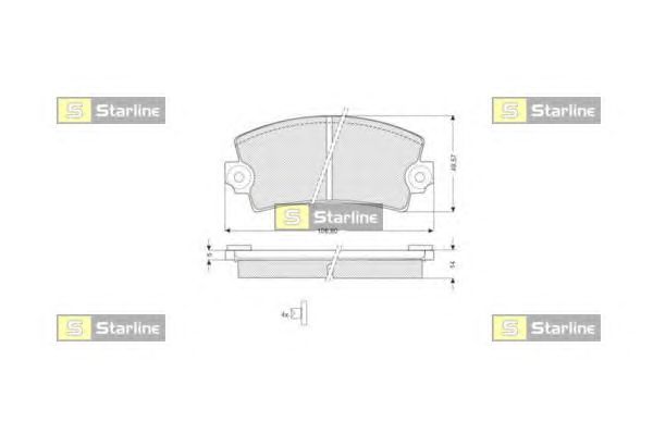 Тормозные колодки STARLINE BD S175