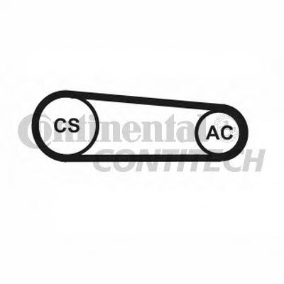 Комплект поликлинового ремня CONTITECH 4PK917 ELAST T1