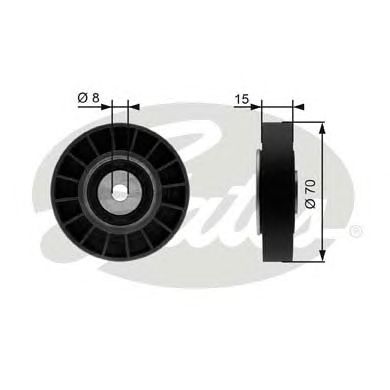 Направляющий / паразитный ролик  поликлинового ремня GATES T36214