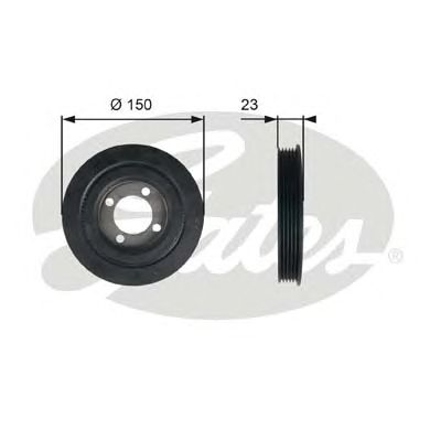 Шкив коленвала GATES TVD1026