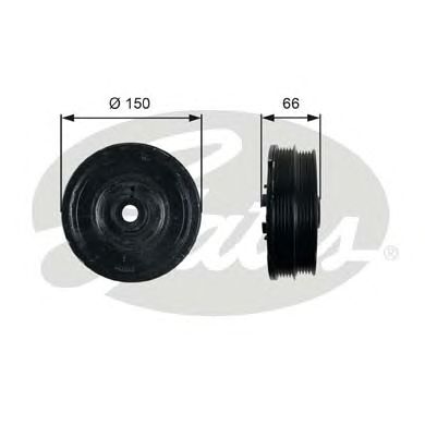 Шкив коленвала GATES TVD1068