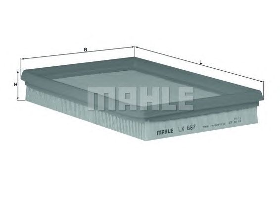 Воздушный фильтр KNECHT LX 687