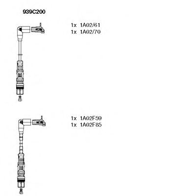 Комплект високовольтних проводів BREMI 939C200