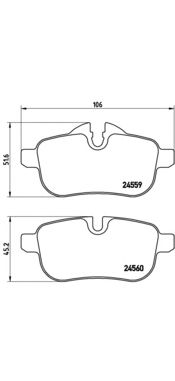Тормозные колодки BREMBO P 06 062
