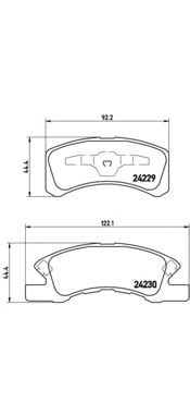Тормозные колодки BREMBO P 16 011