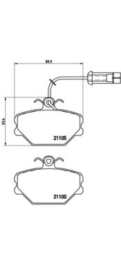 Гальмівні колодки BREMBO P 23 044