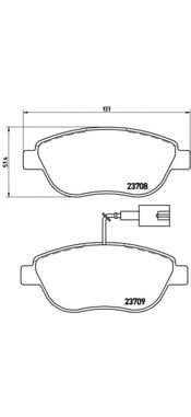 Тормозные колодки BREMBO P 23 087