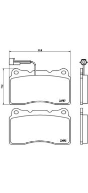 Гальмівні колодки BREMBO P 23 115