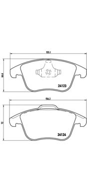 Тормозные колодки BREMBO P 24 076