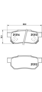 Тормозные колодки BREMBO P 28 017