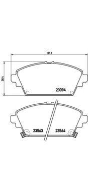 Тормозные колодки BREMBO P 28 029