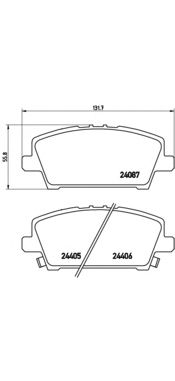 Тормозные колодки BREMBO P 28 037