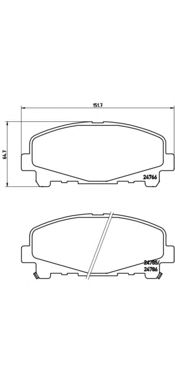 Тормозные колодки BREMBO P 28 043