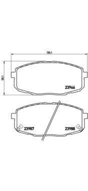 Тормозные колодки BREMBO P 30 034