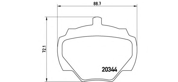 Гальмівні колодки BREMBO P 44 001