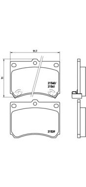 Гальмівні колодки BREMBO P 49 011
