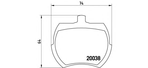 Тормозные колодки BREMBO P 52 002