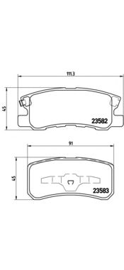 Тормозные колодки BREMBO P 54 031