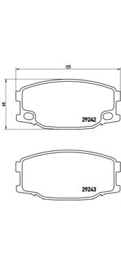 Тормозные колодки BREMBO P 54 035
