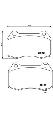 Тормозные колодки BREMBO P 56 047