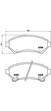 Тормозные колодки BREMBO P 59 028