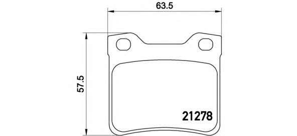 Тормозные колодки BREMBO P 61 058