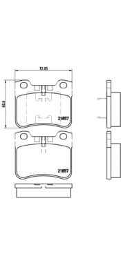 Тормозные колодки BREMBO P 61 059