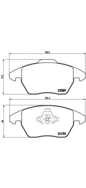 Тормозные колодки BREMBO P 61 076