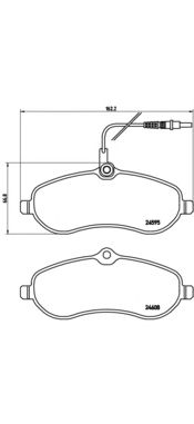 Тормозные колодки BREMBO P 61 096