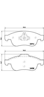 Тормозные колодки BREMBO P 68 050