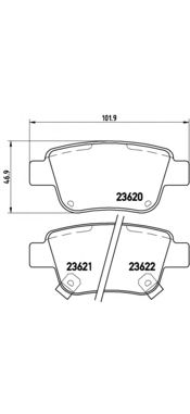 Тормозные колодки BREMBO P 83 047