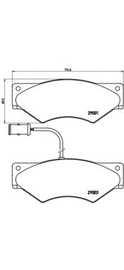 Тормозные колодки BREMBO P A6 007