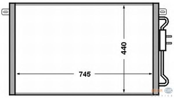 Радиатор кондиционера HELLA 8FC 351 305-191