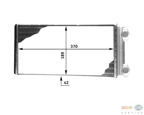 Радиатор отопителя HELLA 8FH 351 312-491