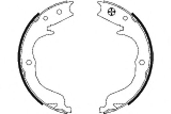 Тормозные колодки ручника HELLA 8DA 355 050-041