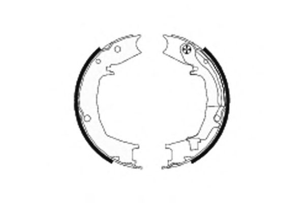 Тормозные колодки ручника HELLA 8DA 355 050-731