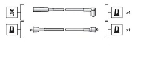 Комплект високовольтних проводів MAGNETI MARELLI 941318111023