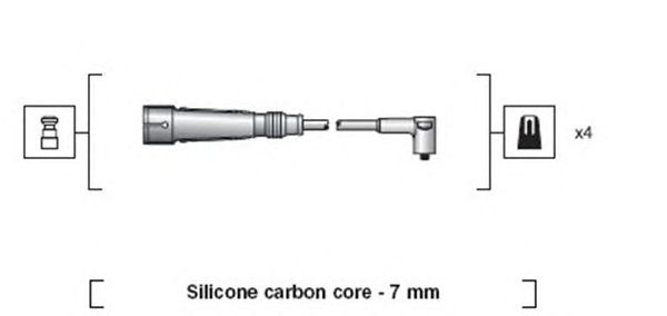 Комплект высоковольтных проводов MAGNETI MARELLI 941318111123