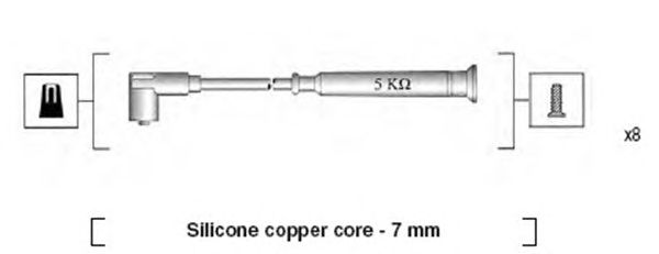 Комплект высоковольтных проводов MAGNETI MARELLI 941045270514