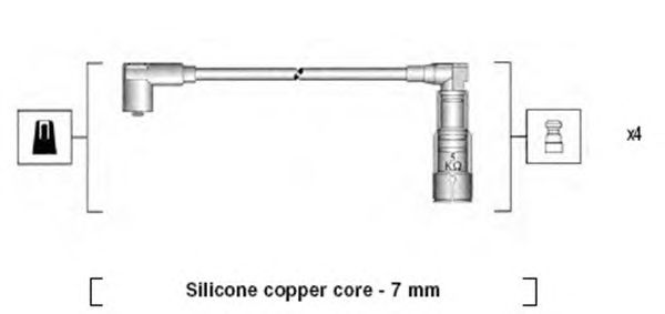 Комплект высоковольтных проводов MAGNETI MARELLI 941045300517