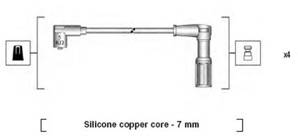 Комплект высоковольтных проводов MAGNETI MARELLI 941095770615
