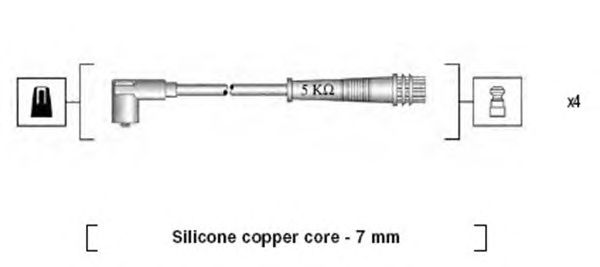 Комплект высоковольтных проводов MAGNETI MARELLI 941095790617