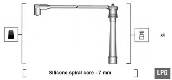 Комплект высоковольтных проводов MAGNETI MARELLI 941095980634
