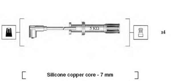 Комплект высоковольтных проводов MAGNETI MARELLI 941105180642