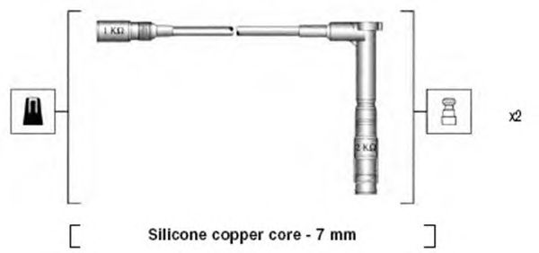 Комплект высоковольтных проводов MAGNETI MARELLI 941115220661